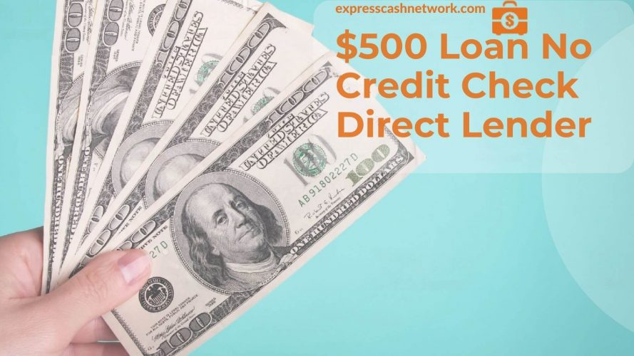 $500 Loan No Credit Check Direct Lender